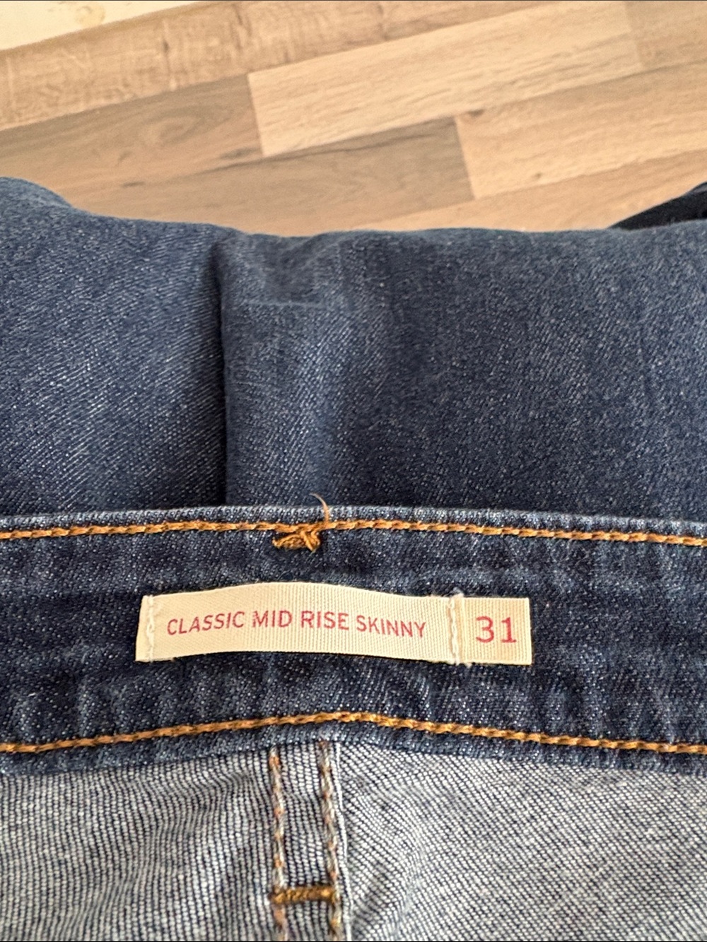 Classic Mid Rise Skinny Jeans - Dark Blue